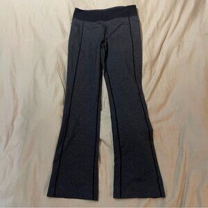 Lululemon Heathered Grey Flare Leg Back Pocket Leggings Size 6
